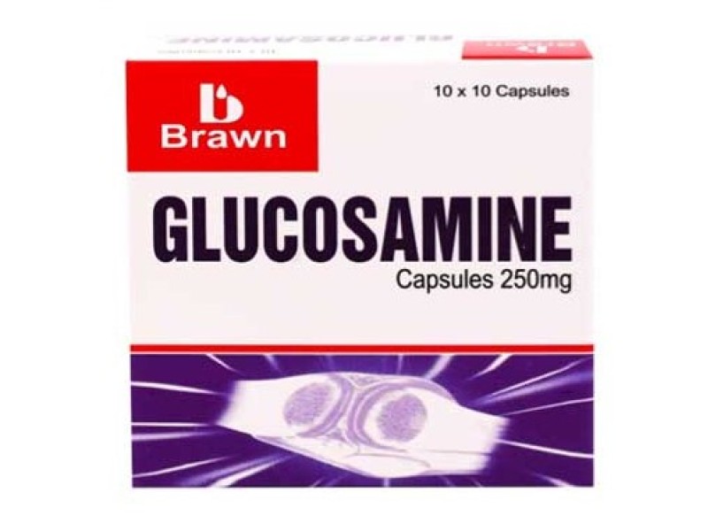 Thuốc trị thoái hóa xương khớp Glucosamine 250mg Brawn (10 vỉ x 10 viên/hộp)